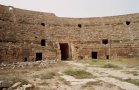 <p>Leptis-Magna : intérieur de l'amphithéâtre.</p>